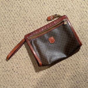 Celine Leather Clutch / Toiletry Bag